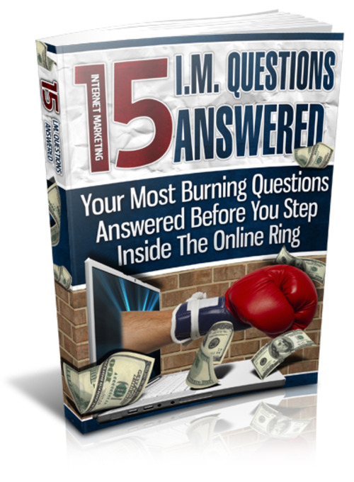 Product picture 15 Internet marketing questions anwered with MRR